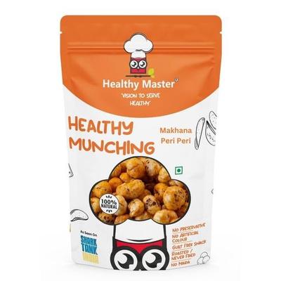 Gesunder gerösteter Peri Peri Makhana (Fuchsnüsse) – 120 g | Keto-, diabetiker- und jainistisch geeignet | Reich an Kalzium, glutenfrei, lecker und knusprig