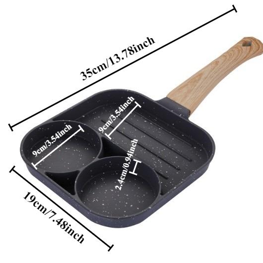 

2/4 Hole Omelet Pan Frying Pot Thickened Aluminum Non-stick Cooker Egg Pancake Steak Cooking Pan Hamburg Bread Breakfast Maker