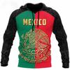 Men's Hoodie New Fashion Mexican Flag Hoodie Men's Top Autumn Fall Long Sleeve Mexican Aztec Sweatshirt Street Wear