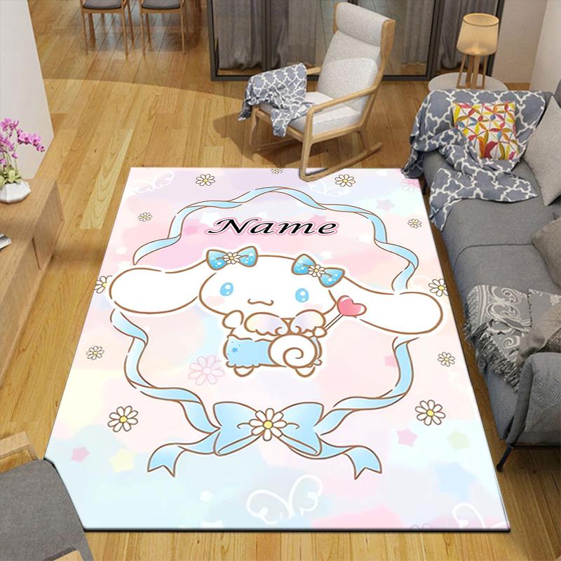 Custom 1Pc Hello Kitty Floral Background Rug Office Carpet Indoor Outdoor Entrance Doormat Nonslip Soft And Comfortable Living Room D2915315