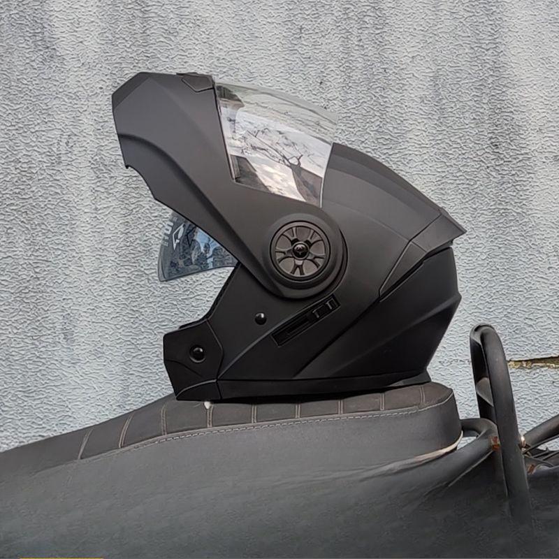 Double Lens Bluetooth Helmet Electric Car Helmet for Men and Women Summer Helmet Takeaway Helmet for All Seasons