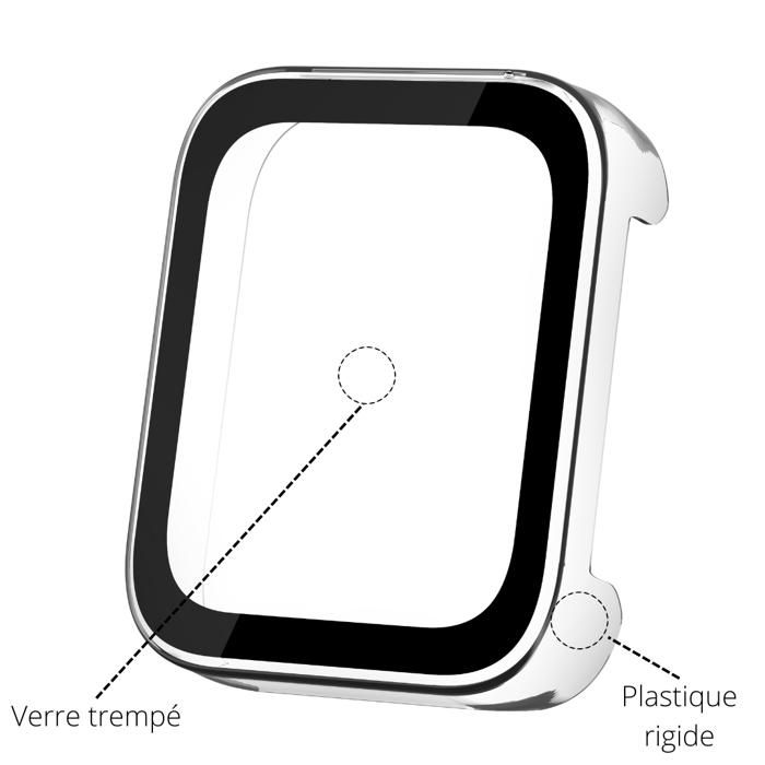 Hülle kompatibel Xplora XGO 3 - Hartschutzhülle transparent Hülle Displayschutz aus gehärtetem Glas