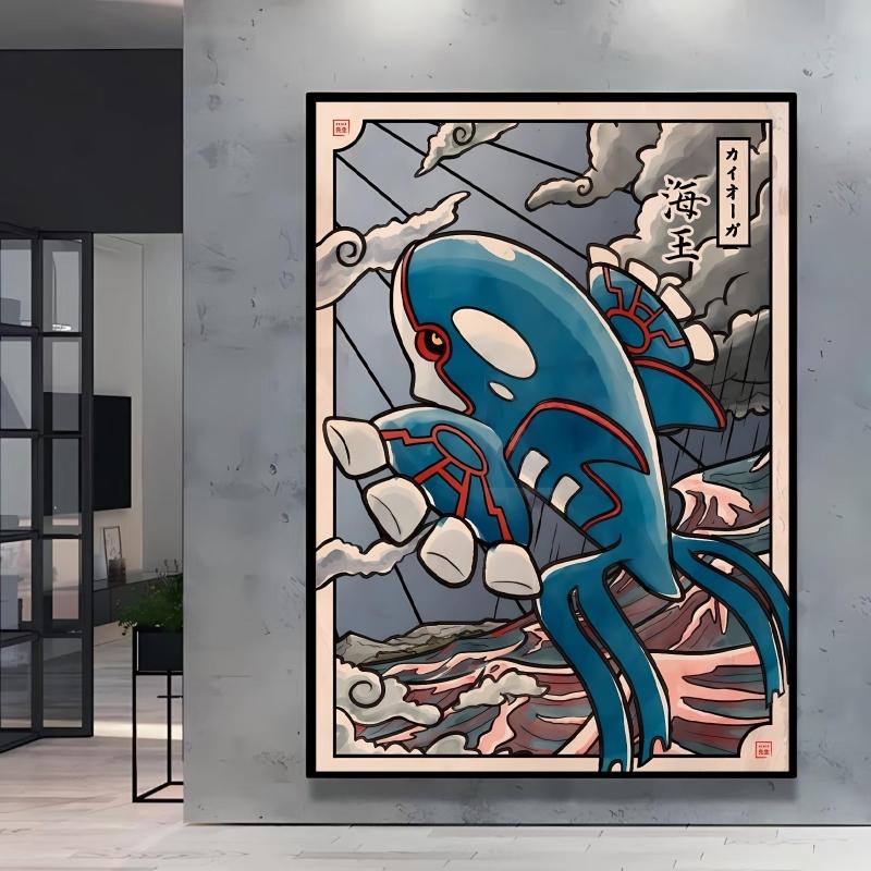 Leinwand Kunstwerk Malerei Pokemon Schiggy Poster Cartoon Bild Klassisch Haus Schlafzimmer Dekoration Gemälde Kindergeschenk