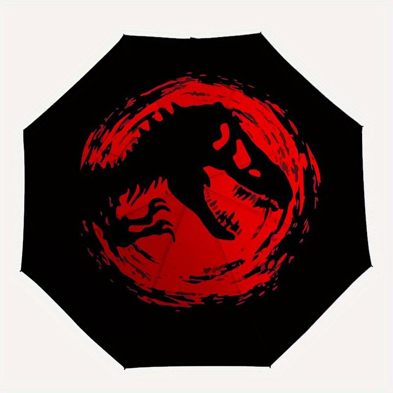 Jurassic Park Dinosaur Silhouette T-Shirt: Prehistoric Adventure TeeUmbrella, Portable 3-Fold Compact Umbrella for Men & Women Gift