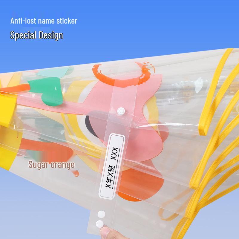 Kids' Safe Transparent Cartoon Umbrella: Automatic, Round-Corner Design for Kindergarten Boys & Girls