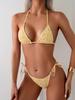 European & American Floral Halter Tie-Up Bikini Swimsuit - Sexy Beach & Hot Spring Wear for Women