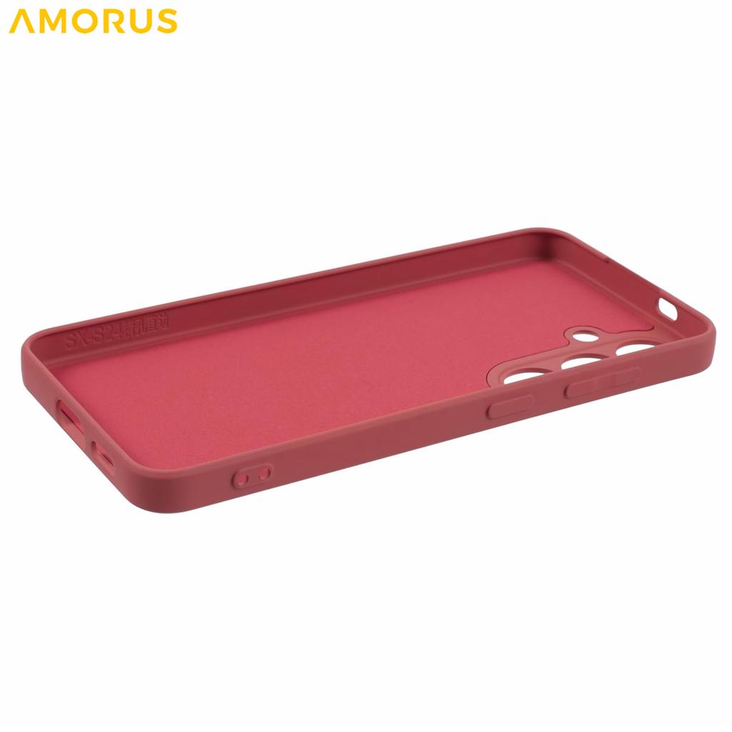 AMORUS For Samsung Galaxy S24+ Case Precise Cutouts TPU Fiber Lining Shockproof Phone Cover