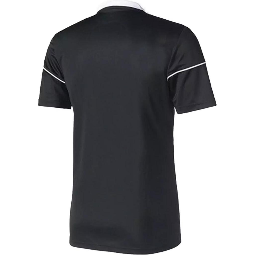 Adidas Logo Print Sport Round Neck Short Sleeve Soccer Jersey Men Tops Black BJ9173
