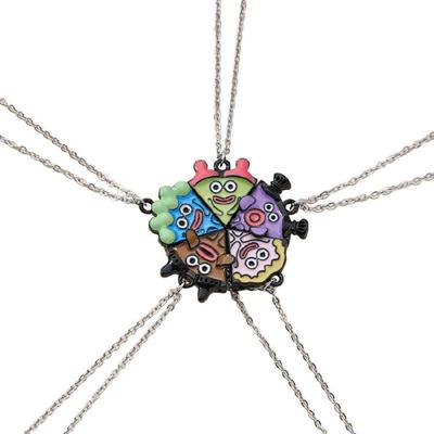 Cartoon Pizza Hanger Ketting voor Vrouwen Meisjes, Magnetische Hanger Ketting