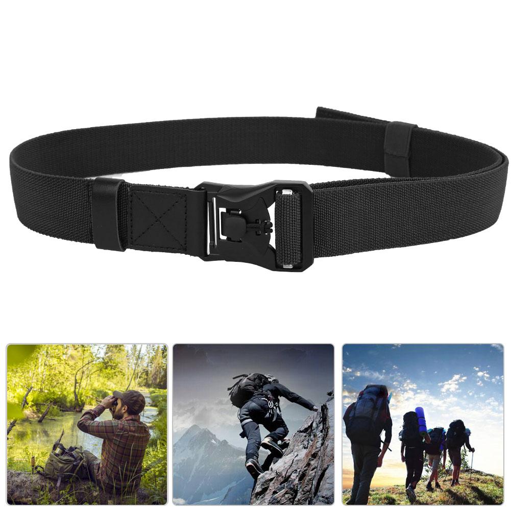 Nylon Outdoor Multifunction Rescue Rappelling Downhill Military Waist Belt Heavy Duty(black )