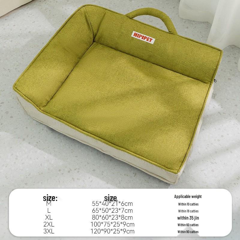 Cozy All-Season Dog & Cat Bed: Warm, Removable, Washable Cushion