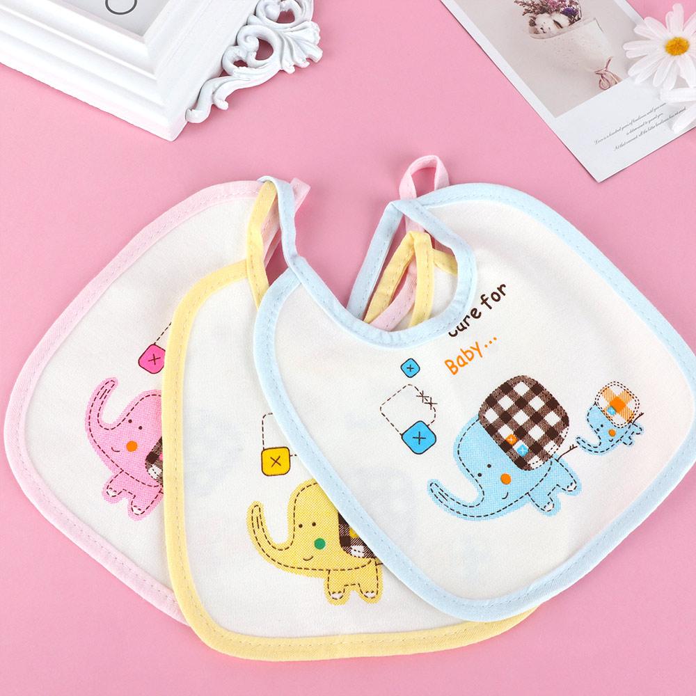 

Boys Elephant Print Cotton Baby Bibs Gift Towel Burp Cloth