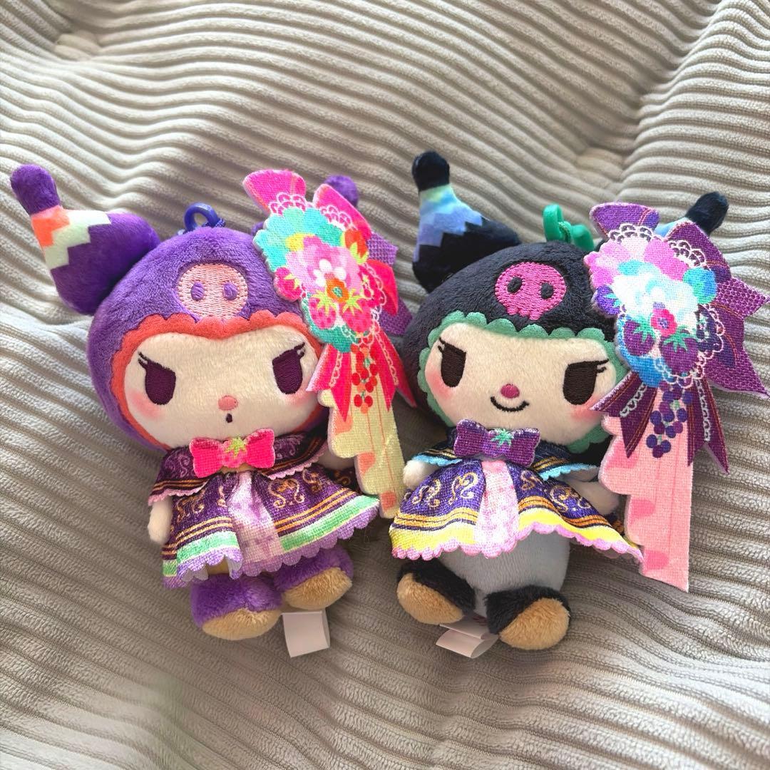 Horaguchikayo x Sanrio Characters Clippi Plush Kuromi Set of 2
