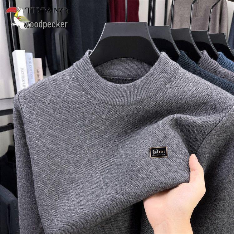 Woodpecker Men s Wool Round Neck Thick Knit Winter Sweater 180/96A, 145-160 jin
