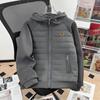 High-Quality Letter Print Hooded Zip-Up Cotton Puffer Jacket Unisex Warm Outerwear
