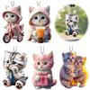 Acrylic cute cat pendant 1PCS plush toy car interior car hanging backpack keychain gift