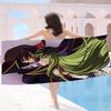 Anime Code G-Geass Bath Towel Microfiber Soft Water Absorbing Breathable For Girl Kids Decorative Cartoon Beach Towel