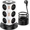 Multiprise - Acodot - Tower 12 Compartiments - 3 Ports USB - 2500W - Protection Surtension