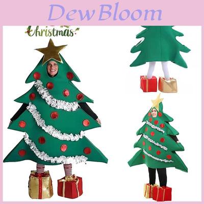 Festive Unisex Christmas Tree Cosplay Costume Funny Clothes Suit Xmas Fancy Dress Party Adults