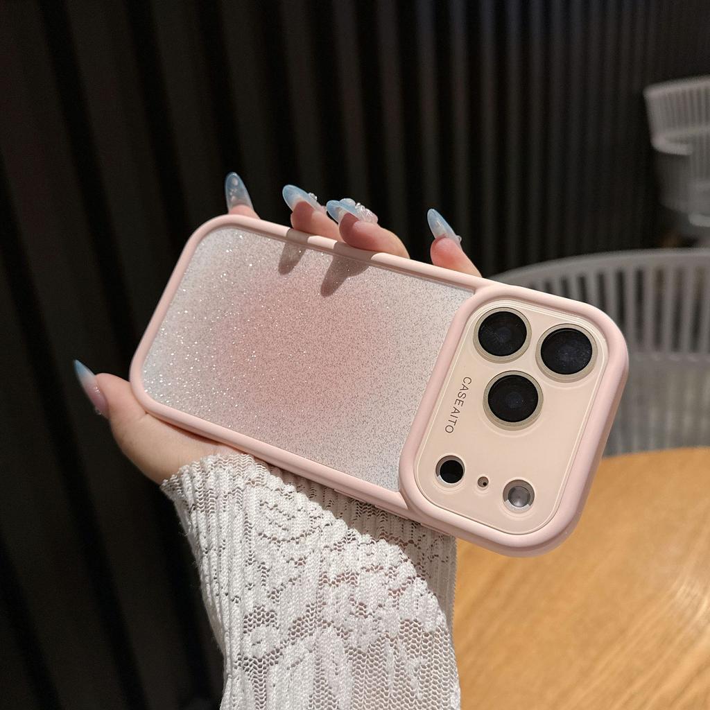 The new high-value glitter smudge is suitable for Apple 17promax mobile phone case iPhone16pro all-inclusive 14/15.