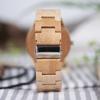 BOBO BIRD Men's and Women's Handmade Bamboo Wood Wristwatch with Scale Quartz Movement, Lightweight Casual Sports Watch (Women's)