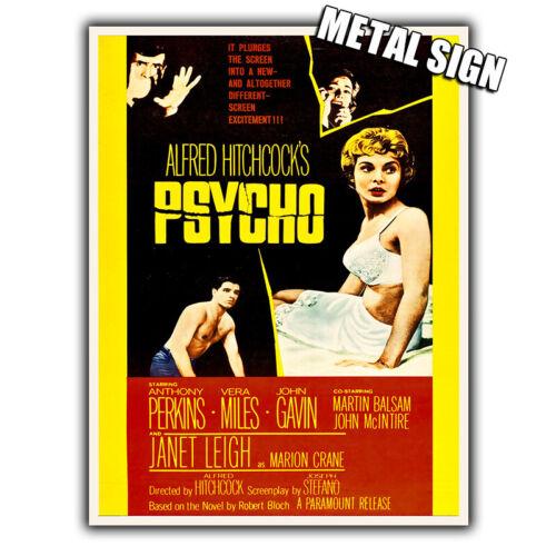 PSYCHO METAL SIGN WALL PLAQUE Film Movie poster reprint man cave classic cinemaAluminum 20x30cm(7.8x11.8inch)