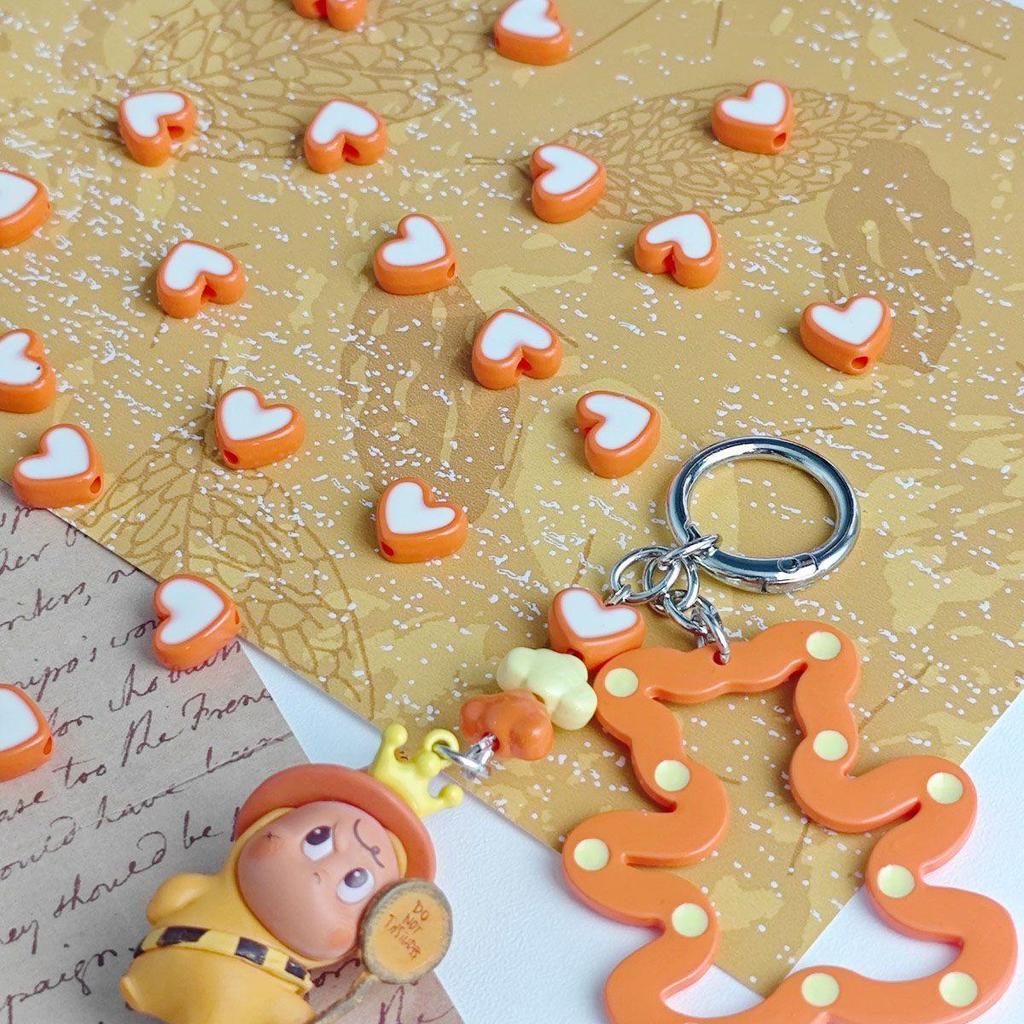 Kleine Acryl-Wolken-Herz-Perlen für DIY-Schmuck und Anhänger