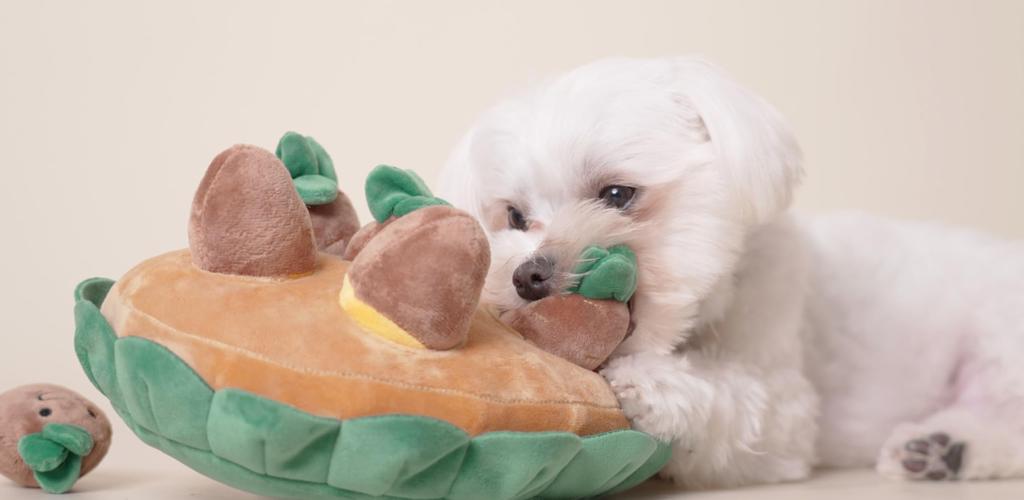 Haremaru Dog Potato Field Potato Educational Pet Stress Treat Squeaky Plush Toy Toy, Digging, Nosework, Toy, Relief, Hunting,