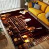 Travel Suitcase Crystal Velvet Office Chair Mat Area Rug - Non-Slip, Floor Mat, Office Desk Chair Rugs,Christmas Gift-1106097