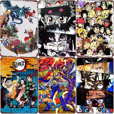 Anime Bohater Vintage Metalowy Znak Blaszany Dekoracja Domu Klubu Pubu Salonu Mieszanka Anime Plakat Wall Art Płyta w Stylu Japońskim ZSS82
