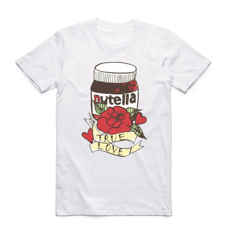 

Летняя новинка 2019 года футболка с принтом Nutella, оригинальная футболка с принтом еды, с коротким рукавом, мужская, летняя, прохладная, с круглым вырезом, мужская одежда 4XL