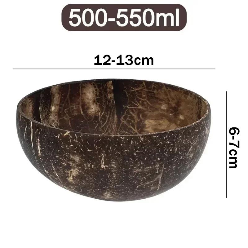 Natural Coconut Bowls Sets Reusable Coconut Bowls And Wooden Spoon For Dessert Yogurt Fruit Salad Smoothie Kitchen Tableware