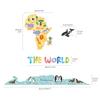 DECOWALL Animal World Map Wall Decorative Wall Art Sticker for Kids Wall Transfer Wall Art Sticker for Bathroom Teen Child SG2-1615S Sticker,