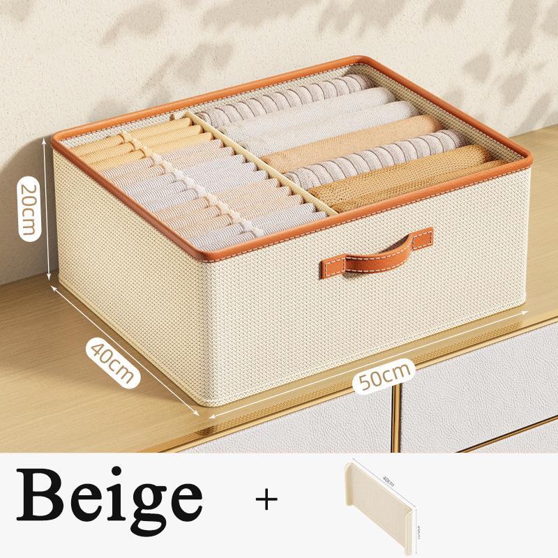 

Утолщенный ящик для хранения одежды с жесткими перегородками, корзина для хранения брюк и джинсов, органайзер для нижнего белья, органайзер для гардероба, ящики