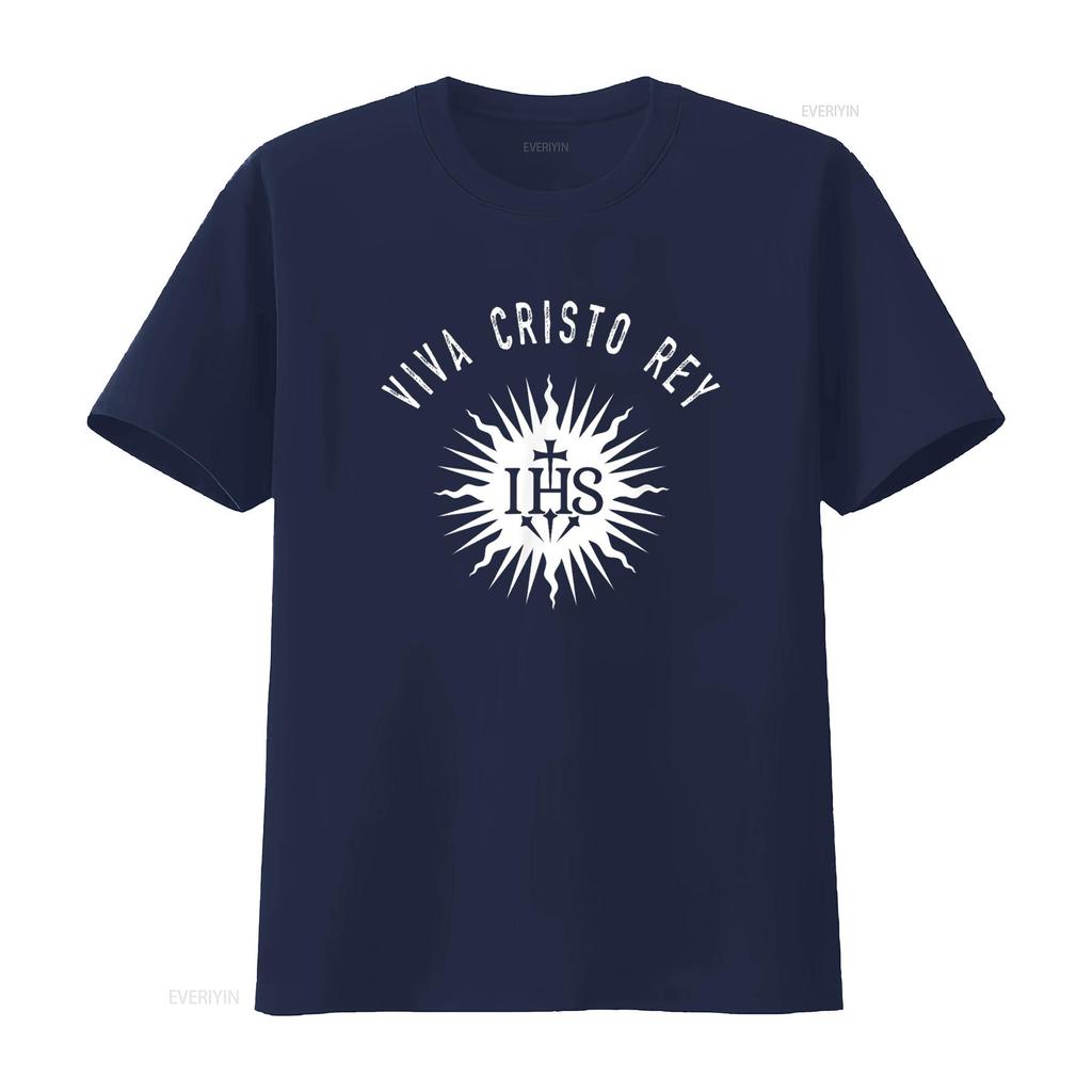 Viva Cristo Rey Roman Catholic Cristeros T Shirt Vintage Washed Soft Streetwear Stretched Slightly Versatile