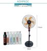 10-Inch Oscillating Floor Fan for Home & Office - High Power, Dual Voltage 110V/220V Circulation Fan