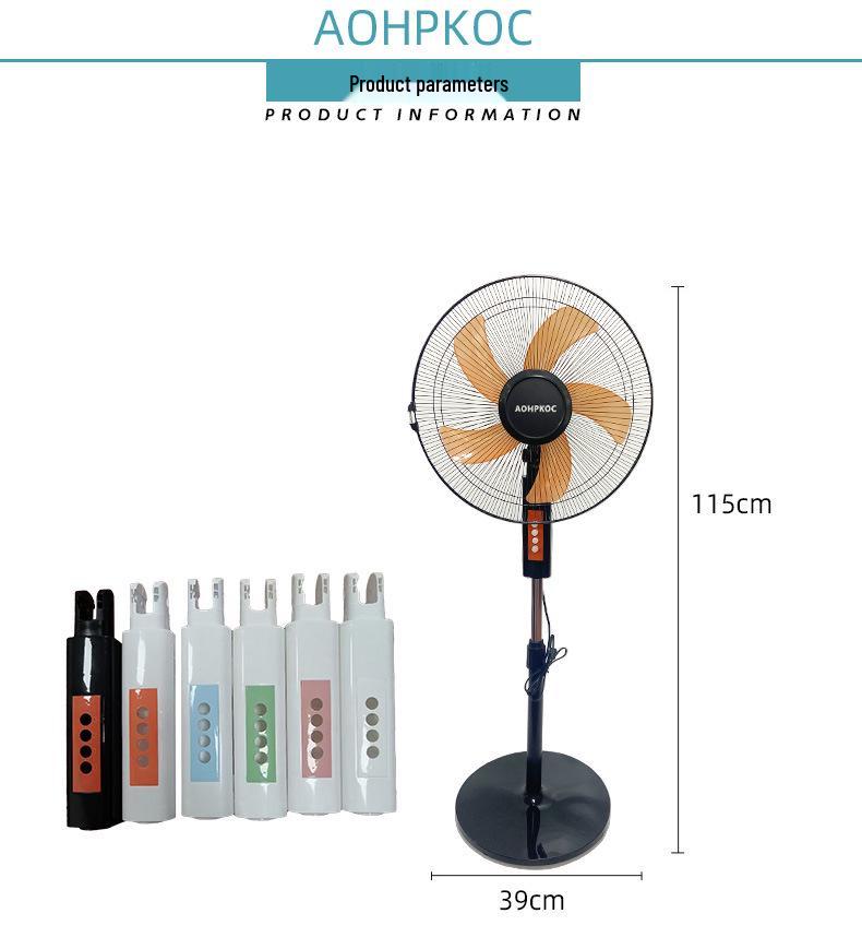 10-Inch Oscillating Floor Fan for Home & Office - High Power, Dual Voltage 110V/220V Circulation Fan
