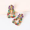 Fashionable Hollow Geometric Drop Earrings With Raised Bohemian Designs Convenient for Trendy Women Stylish Outfits