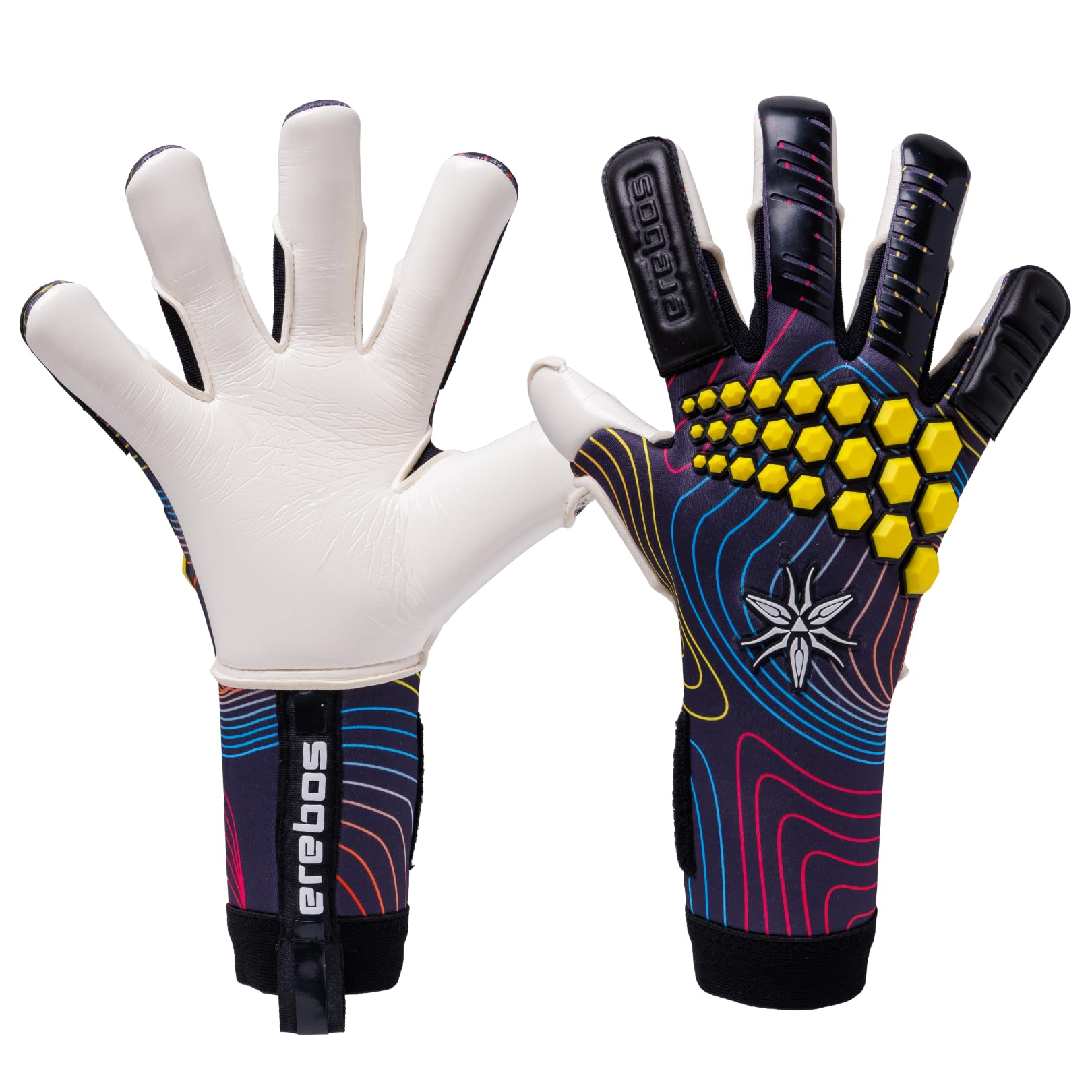 

erebos Goalkeeper Gloves Stone Negative Ergo Contact Grip 1000184 Analyze 10 чёрный