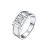 BagueRingen Men's 925 Sterling Silver Ring Imitation 1 Carat D-COLOR Moissanite Diamond Jewelry Luxury Rings Size7-12
