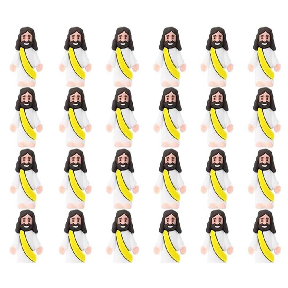 

24 шт. пасхальная маленькая фигурка Иисуса, пасхальная миниатюрная кукла Иисуса, пасхальная игрушка Иисус для наполнителей пасхальных яиц для подарков на крещение