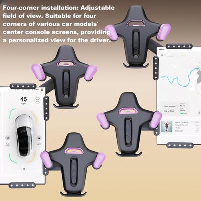 Car Phone Mount Adjustable Non-Slip Bracket Car Dashboard Cell Phone Stand For Truck Vehicle Auto Pickups Scooter Dashboard SUV