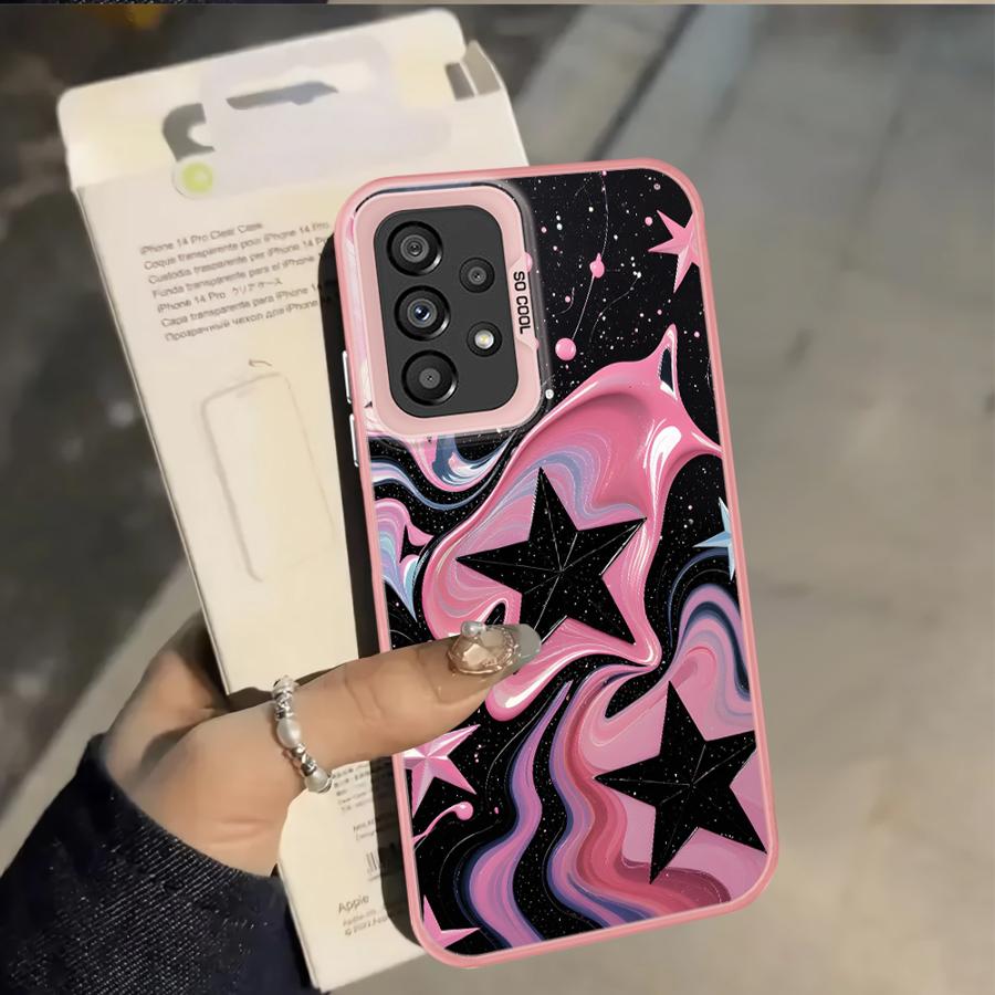 Star Pattern Art Phone Cover Case for Samsung Galaxy A15 A16 A21s A23 A24 A25 A13 A14 A31 A35 A26 A12 A34 A17 A20s