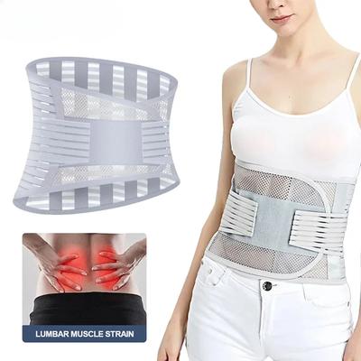 1 pezzo di bretelle per la schiena per uomini e donne, cintura di supporto per la schiena per alleviare il dolore lombare con 5 sostegni, cintura di supporto lombare traspirante