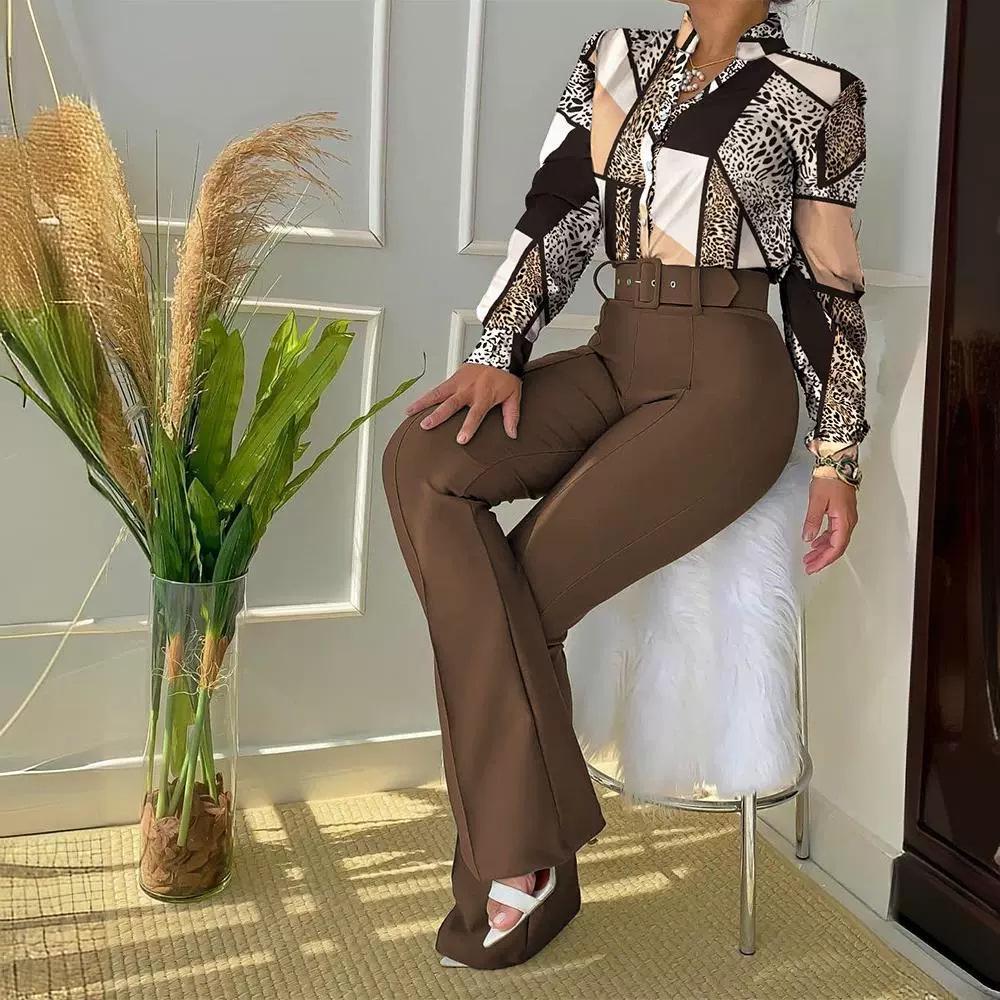 New Women's Casual Fashion Set with Belt