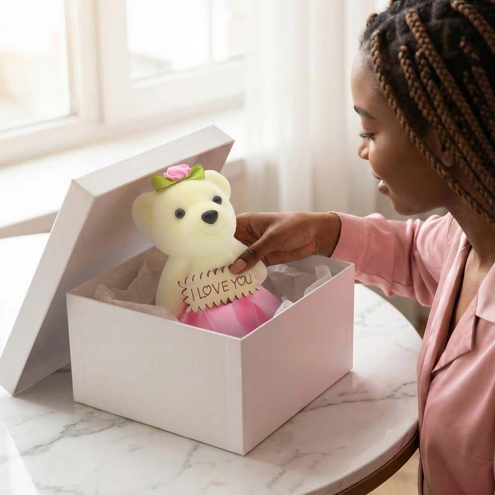 10 adet/takım Peluş Bebek Ayı Peluş Köpük Oyuncaklar Köpük Ayı Karikatür Buket Bebek Sevgililer Günü