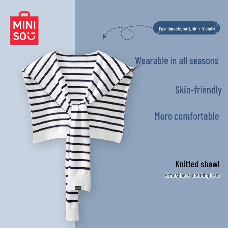 MINISO All-Season Lightweight Knitted Shawl