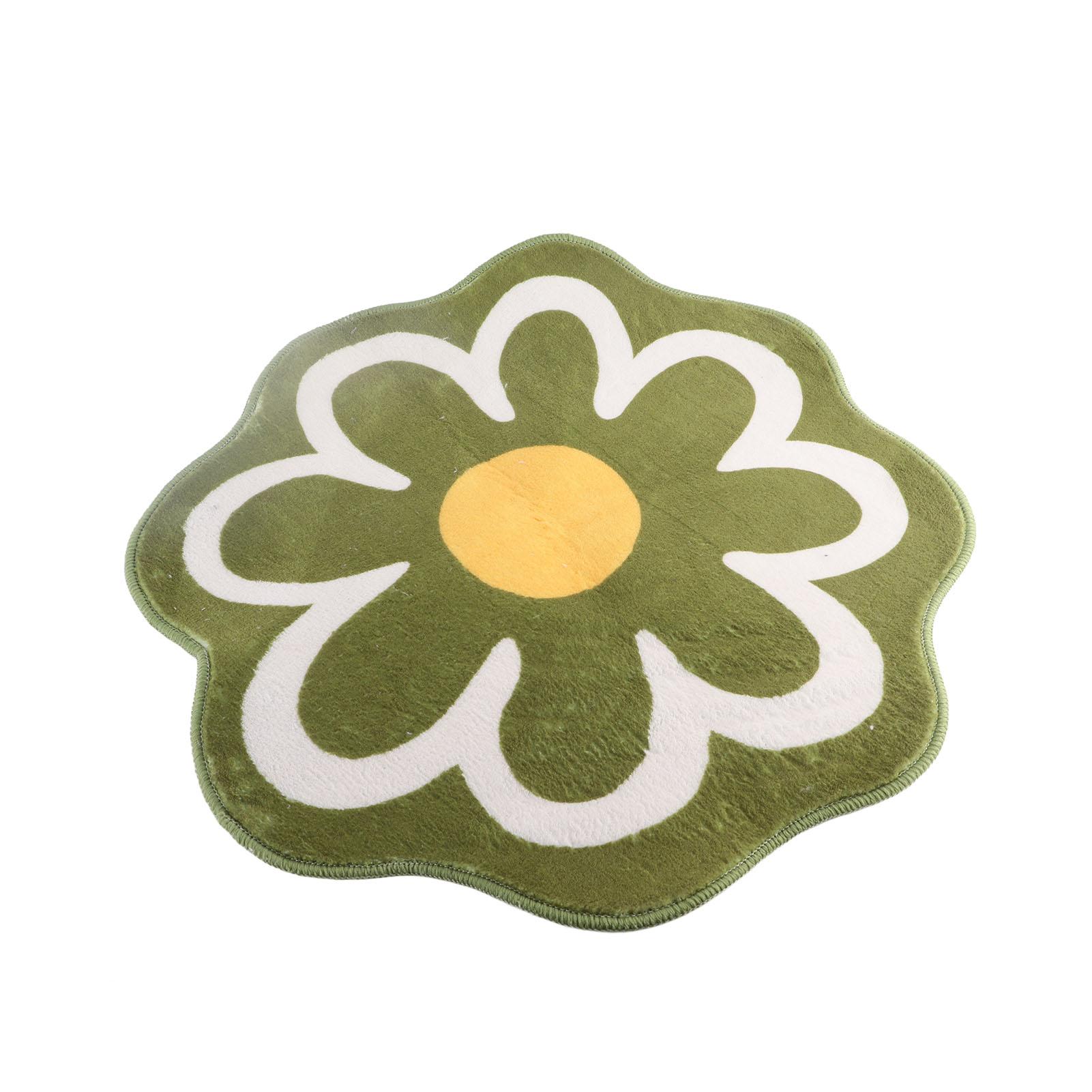 

Ковер из искусственного кашемира в форме цветка, впитывающий утолщенный коврик для двери, дивана, журнального столика, ковер для