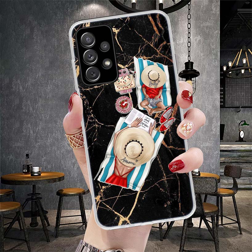 Mom Baby Love Girl Soft Phone Case For Samsung Galaxy S22 S23 S24 S25 Edge S26 Ultra S20 FE S21 Plus + Fundas Coque Galaxy S20 S