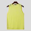 INCERUN Men Sleeveless See Through Hollow Out Beach Vest Tank Topss